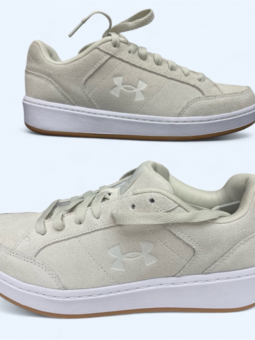Under Armour UA Official Suede Sneakers - Women’s Size 9 (White Quartz / Ivory)